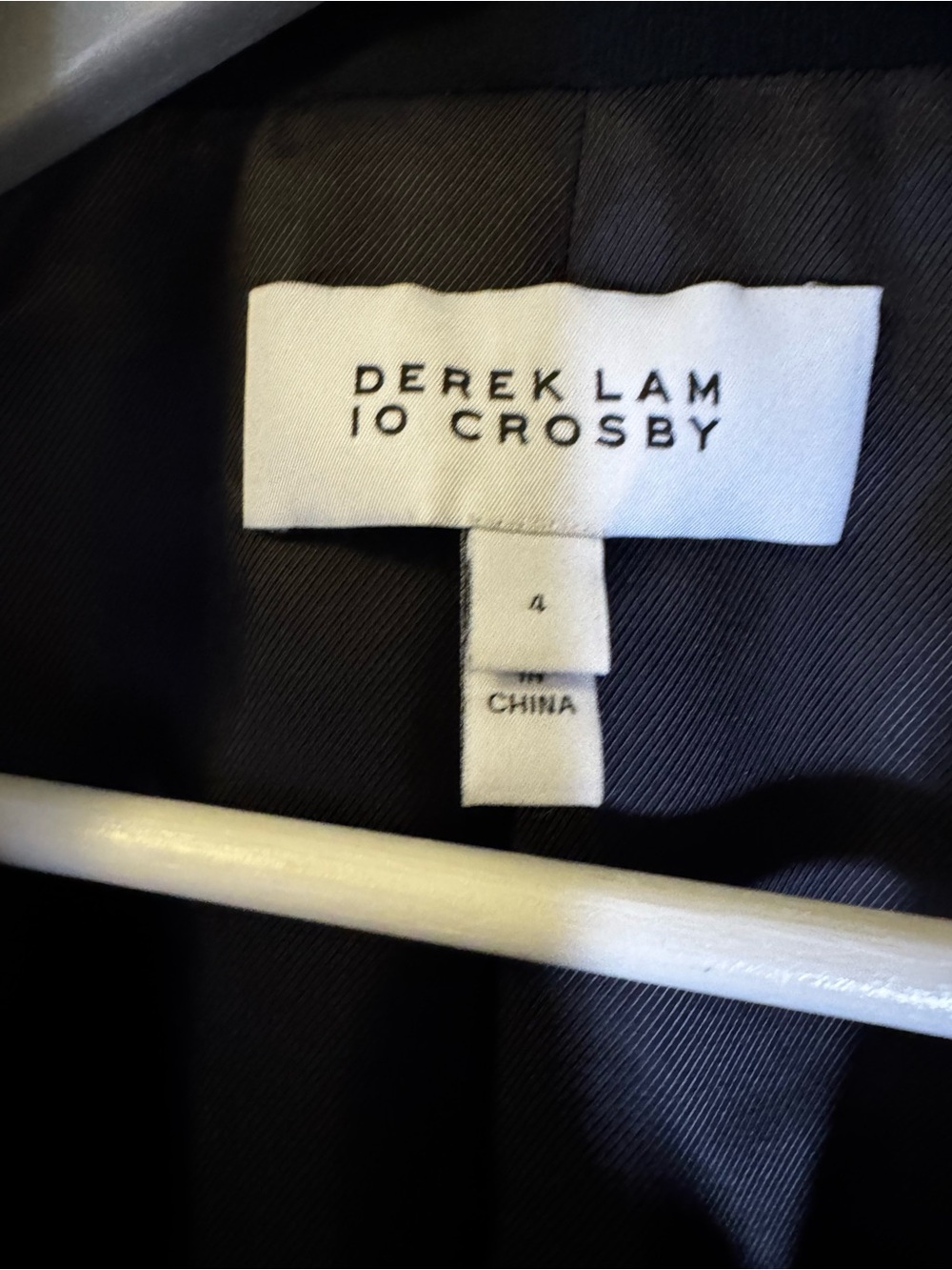 10 Crosby Derek Lam Black Blazer with Lined Interior.